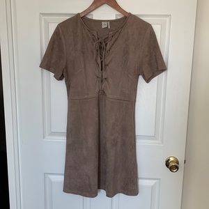 Tan suede Pocahontas dress